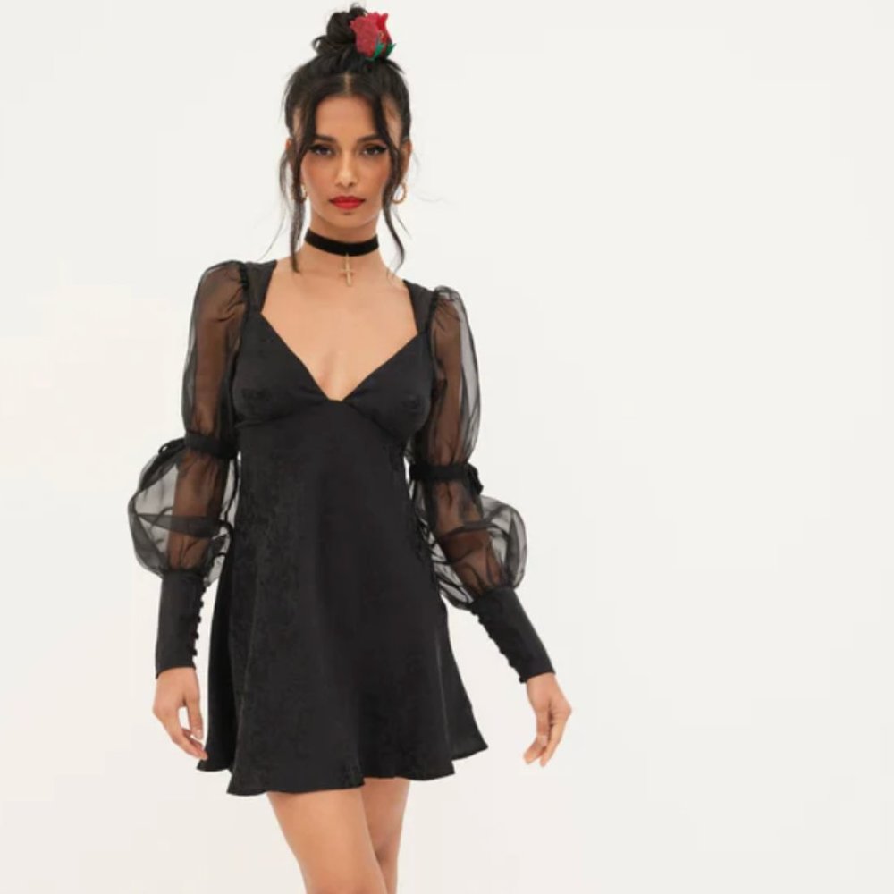 Love & Lemons Gabrielle Puff Sleeve Mini Dress